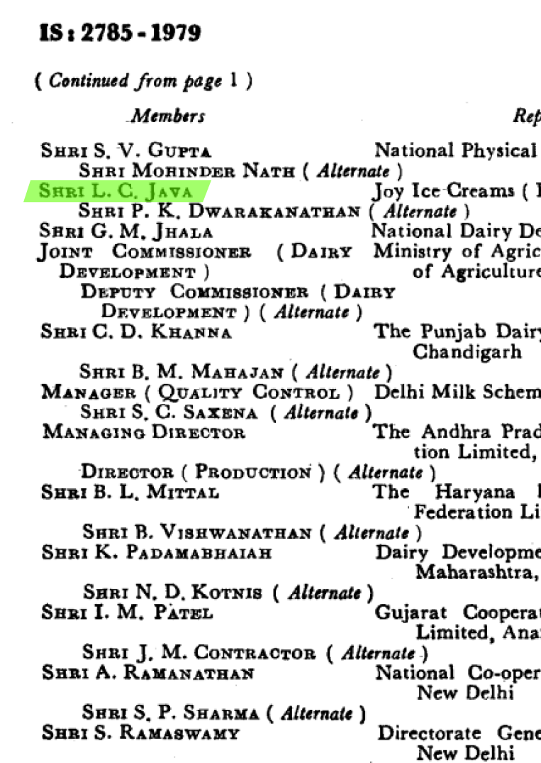 Joy Ice Creams | Indian Standards Institution