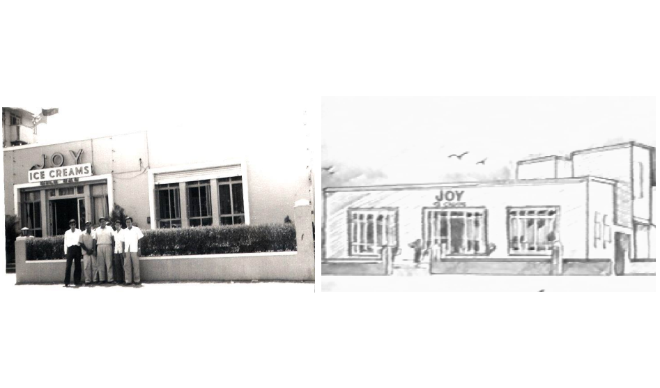 Joy Ice Cream in hand